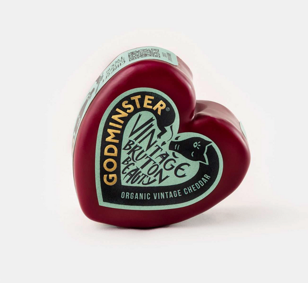 Godminster Bruton Beauty Vintage Organic Cheddar 200g Heart